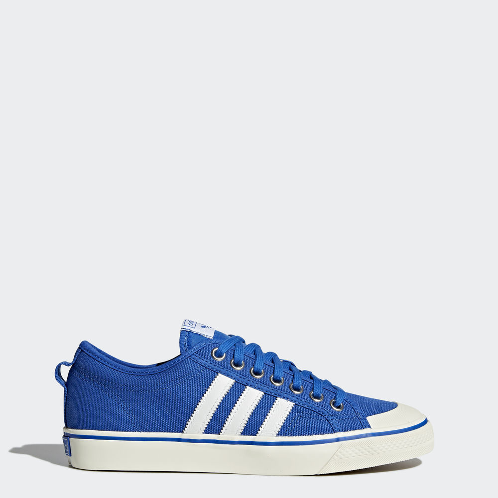 Adidas Nizza χαμηλα - Originals γυναικεια - Μπλε/Ασπρα/Ασπρα,Μέγεθος: EU 36 – 54 2/3 (673UFDRG)